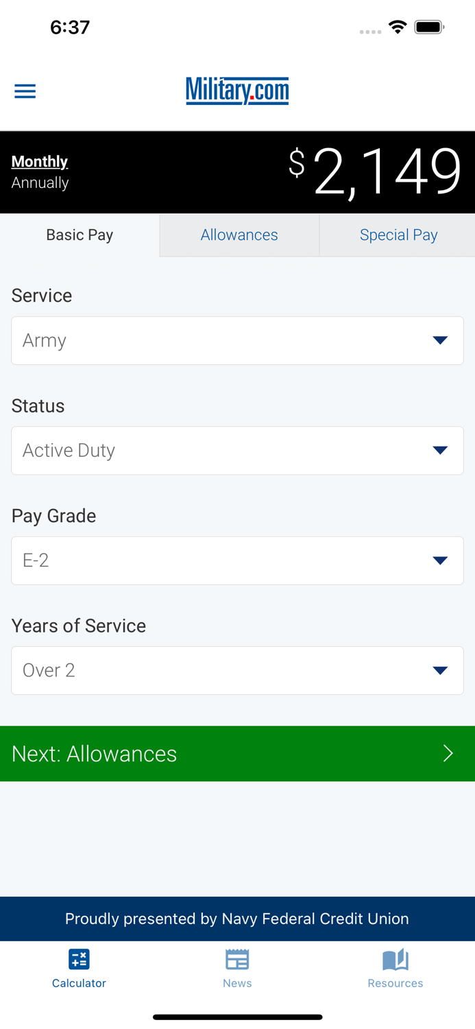 Military Pay by Military.com