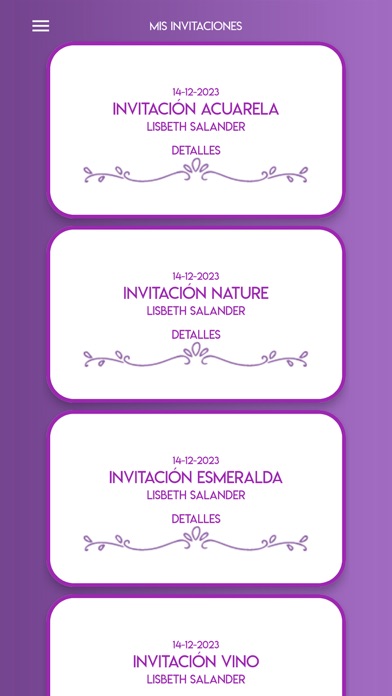 Invitaciones virtuales Screenshot