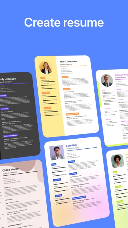 Resume & CV Builder: Templates