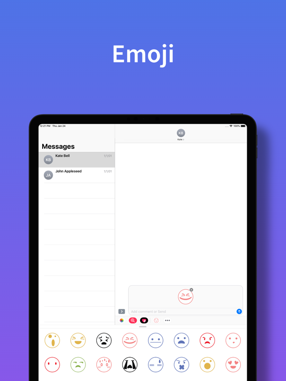 Screenshot #5 pour Emojis stickers for iMessage
