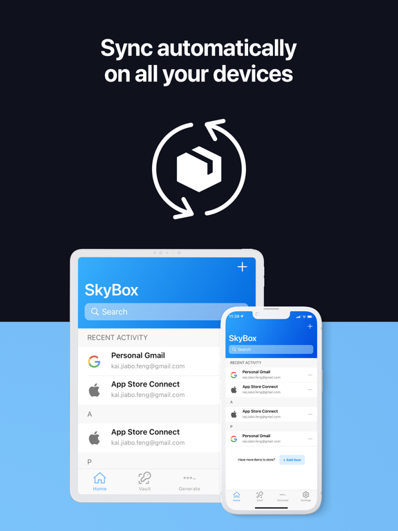 Password Manager App - SkyBox iPad screenshot 5 - Business app