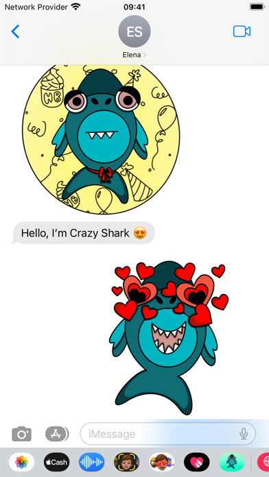 Screenshot #2 pour Crazy Shark Stickers