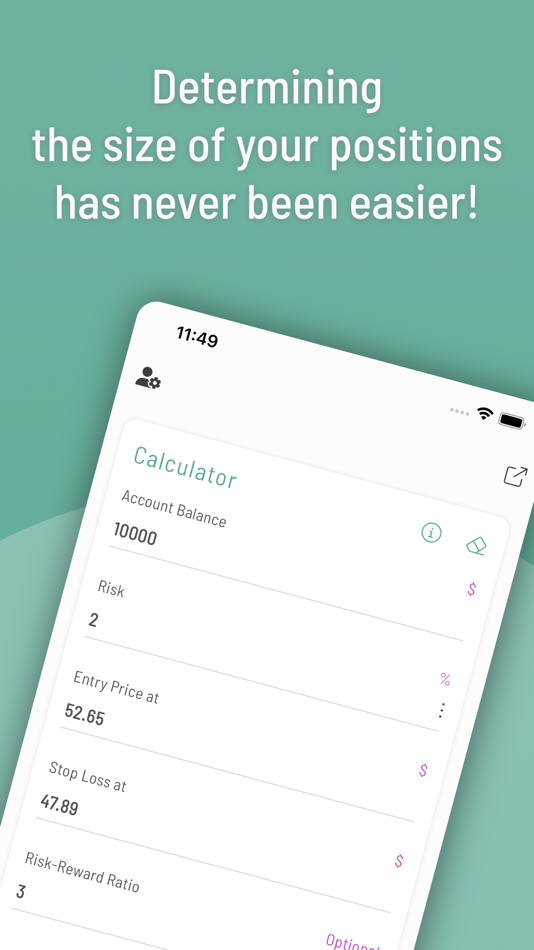 #1. Stock Position Calculator (iOS) 由: alpinetic