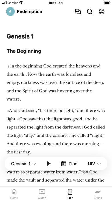 Redemption Bible Church Screenshot