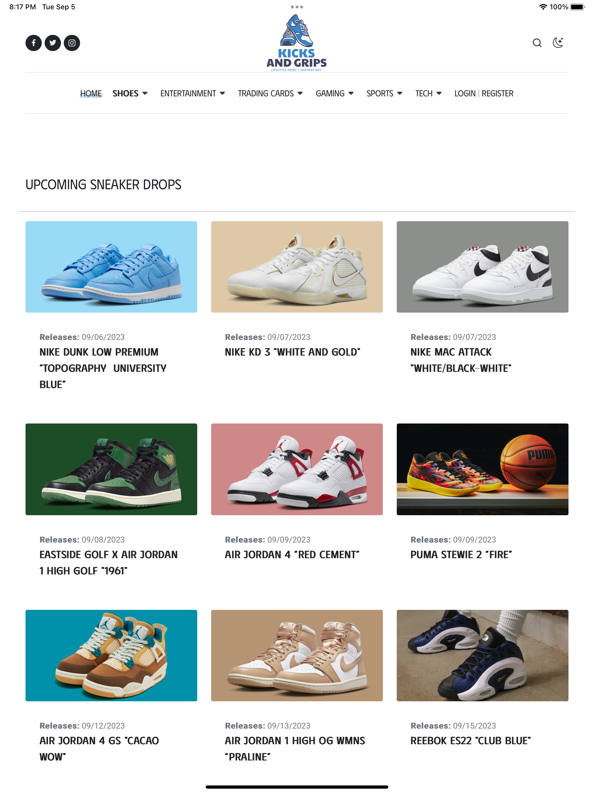 Kicks and Grips