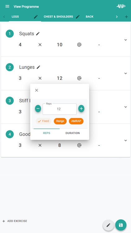 Workout Planner Coach & Client