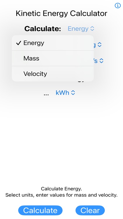 Kinetic Energy Calculator