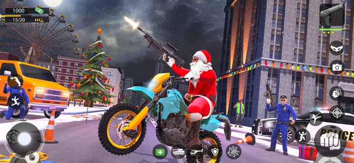 Christmas Gangster Rope Santa