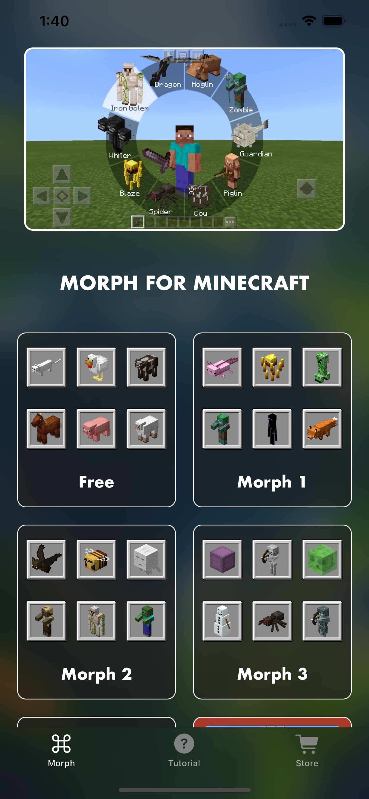MCPE ADDONS - Morph Mods