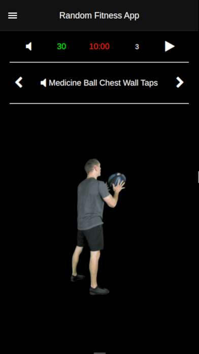 Random Fitness App Screenshot