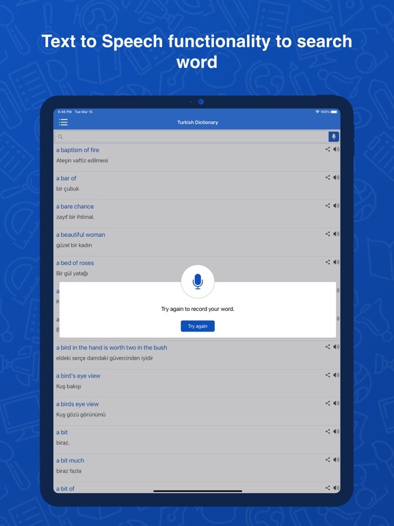 Turkish Dictionary: Translator iPad screenshot 7 - Education app