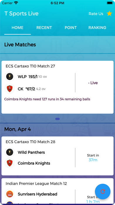 IPL 2022 Live Screenshot