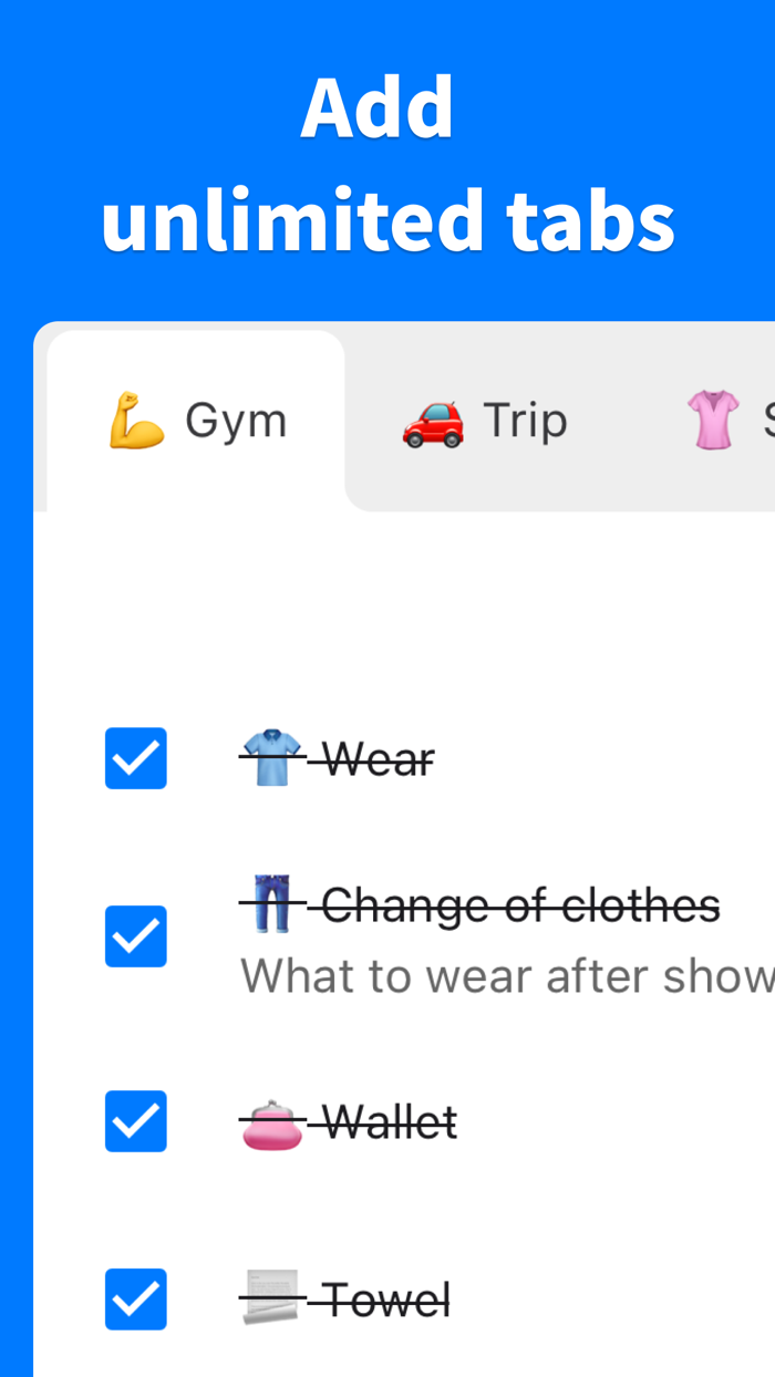 PrepList - Check your routine