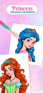 Drawing princess colorbook screenshot #1 for iPhone