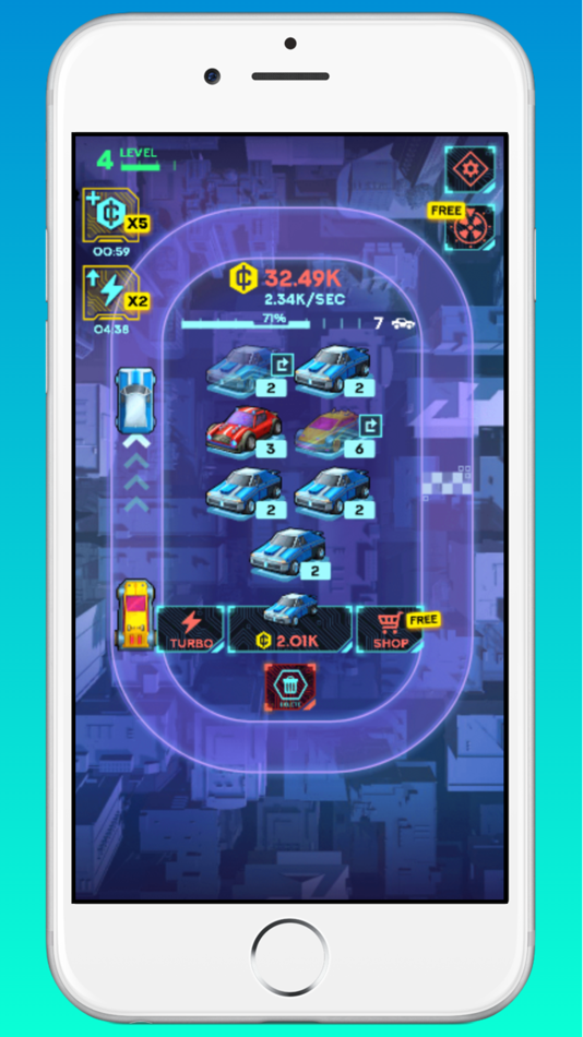 #1. Merge Car: Cyber Racers (iOS) 由: Yalcın Kucukoztas