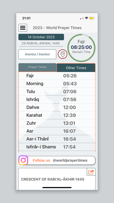 World Prayer Times Pro Screenshot