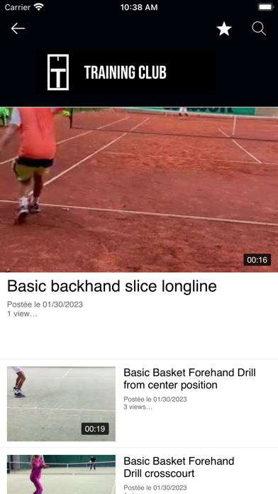 The Tennisbase Training Club Screenshot