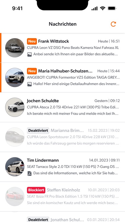 mobile.de - Dialog