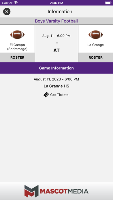 La Grange Leopards Athletics Screenshot