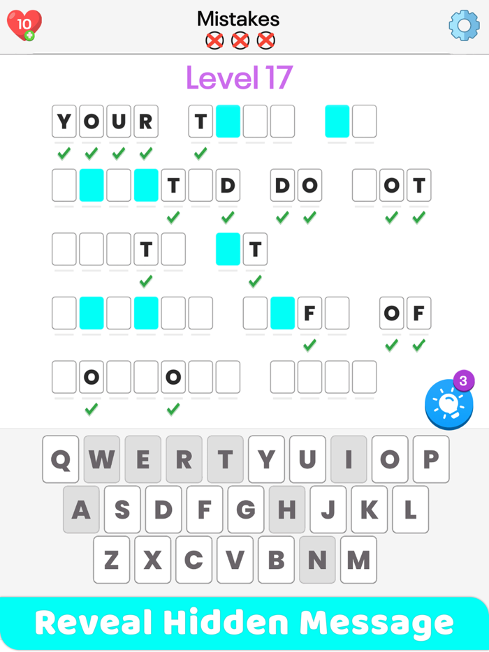 Cryptogram Puzzle Brain Game