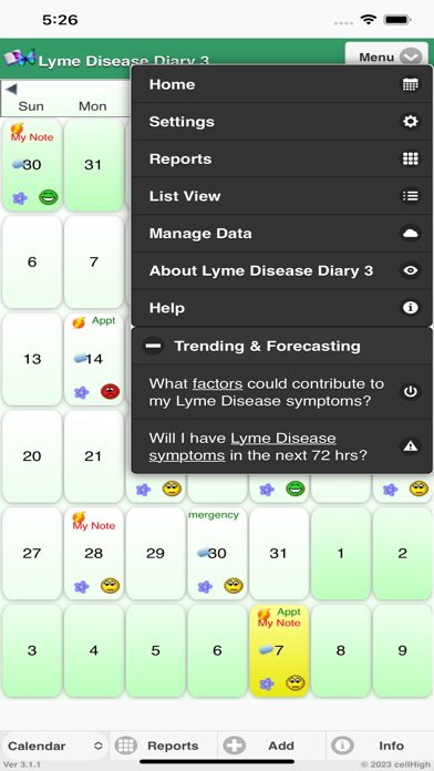 Lyme Disease Diary 3 Screenshot