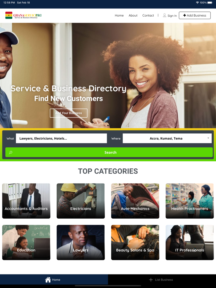 Ghana Service Finder