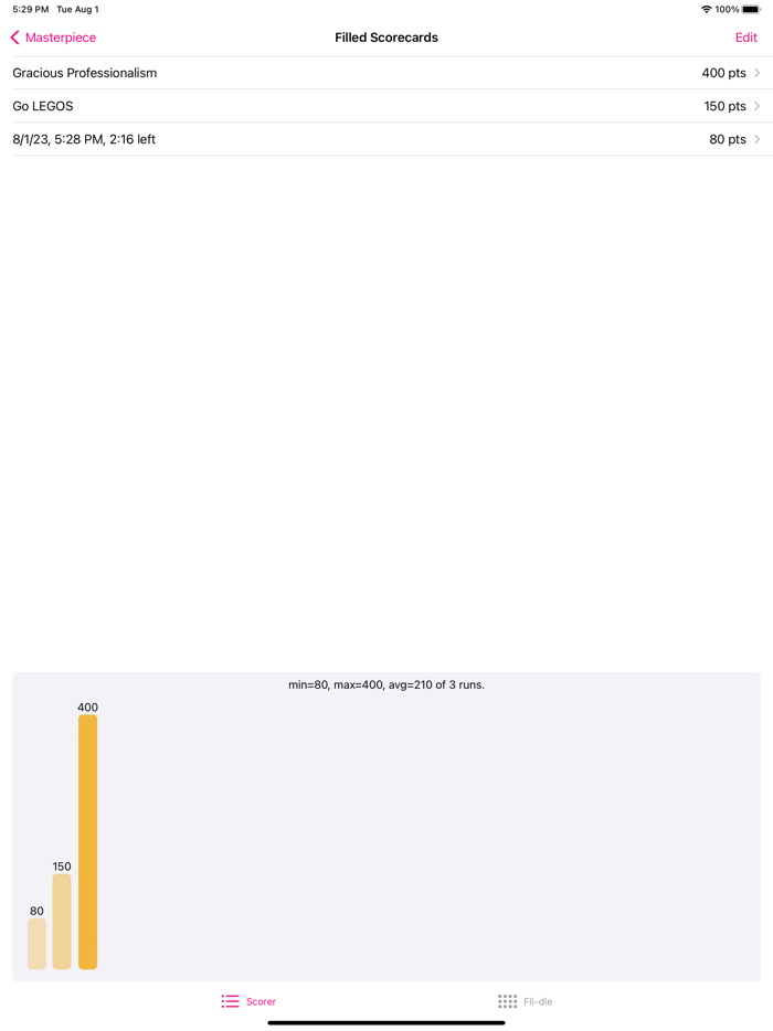 FLL Masterpiece Scorer 2023