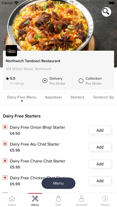 Northwich Tandoori Restaurant Screenshot