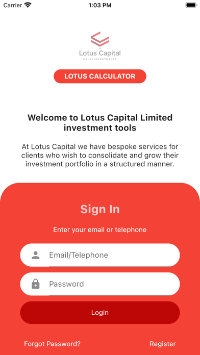 Lotus Capital Calculators Screenshot