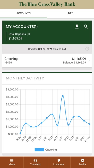 Blue Grass Valley Bank Screenshot