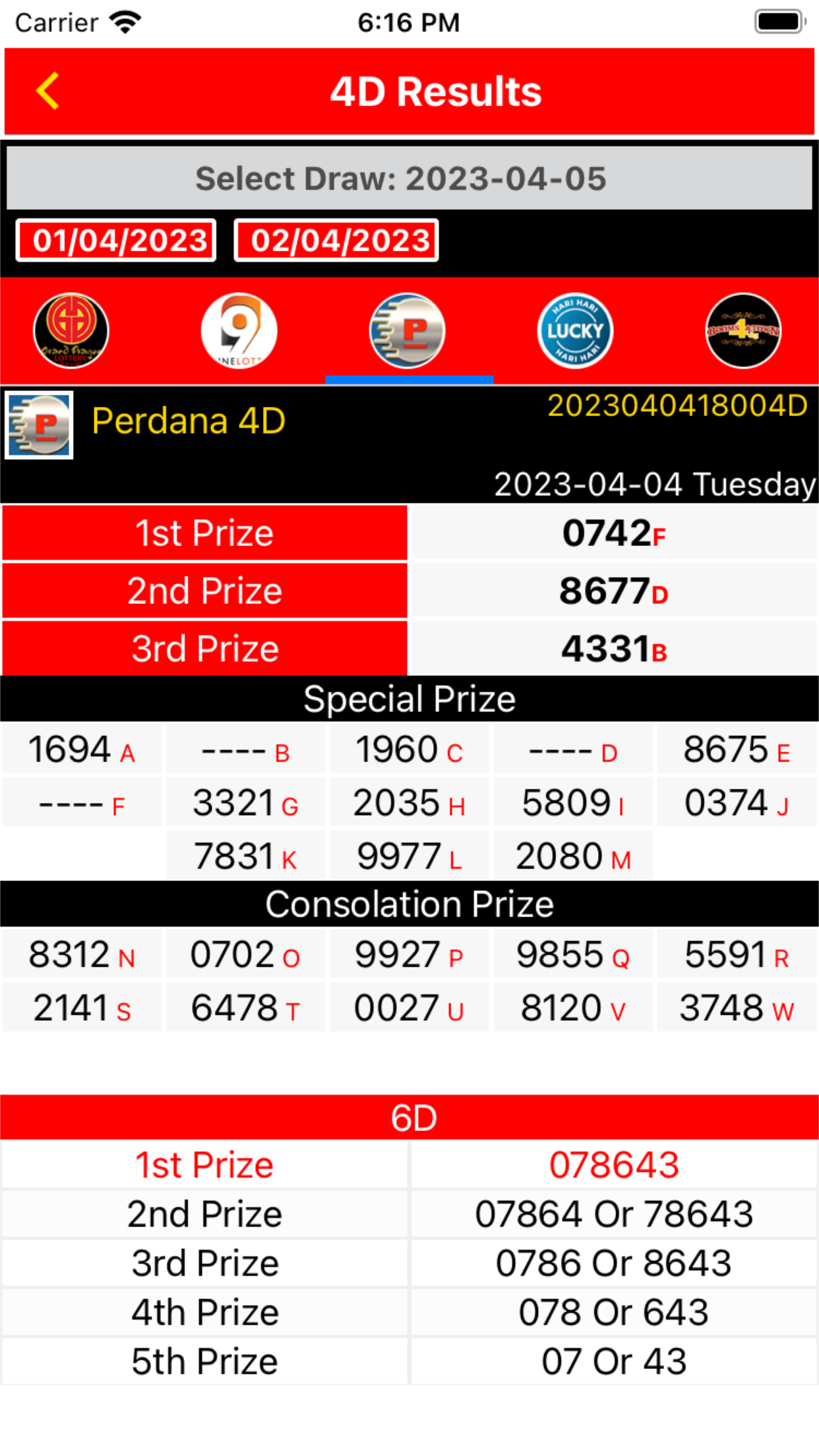 Lotto 4D Results Live 4D Toto