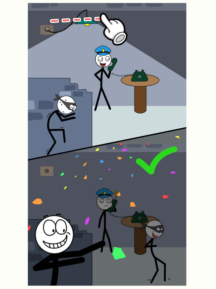 Stickman Slice Cut Puzzle