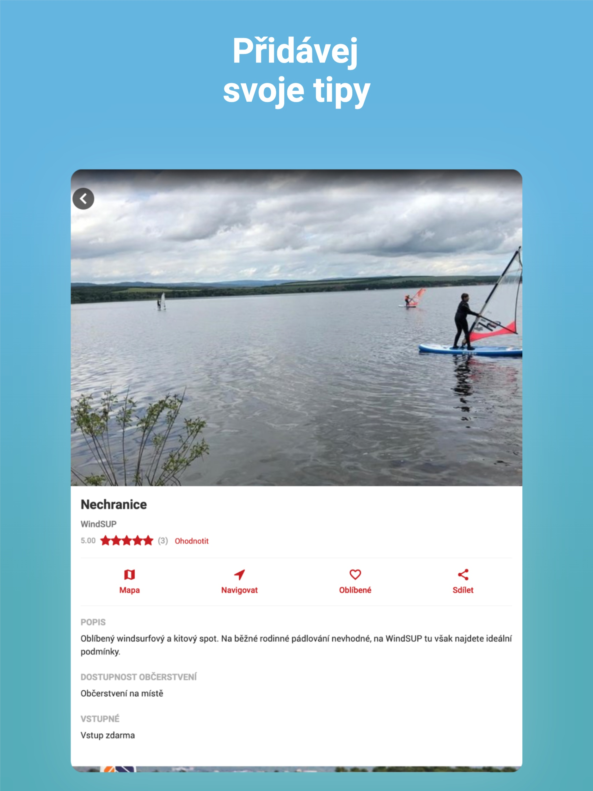 Paddleboard Mapa