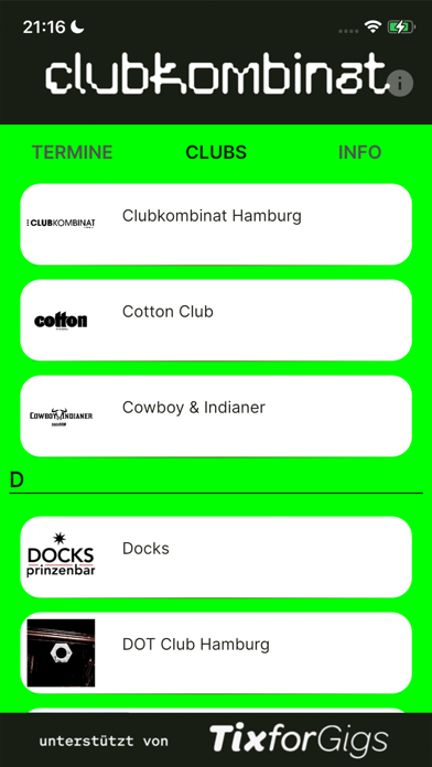 Clubplan - Musik in Hamburg Screenshot