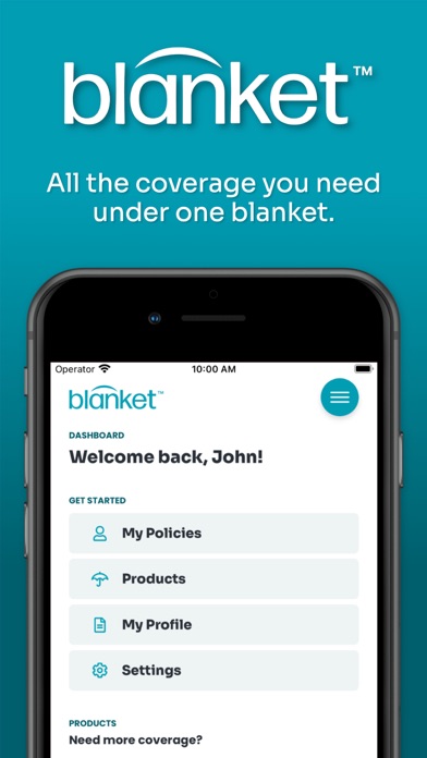 Blanket Insurance Screenshot