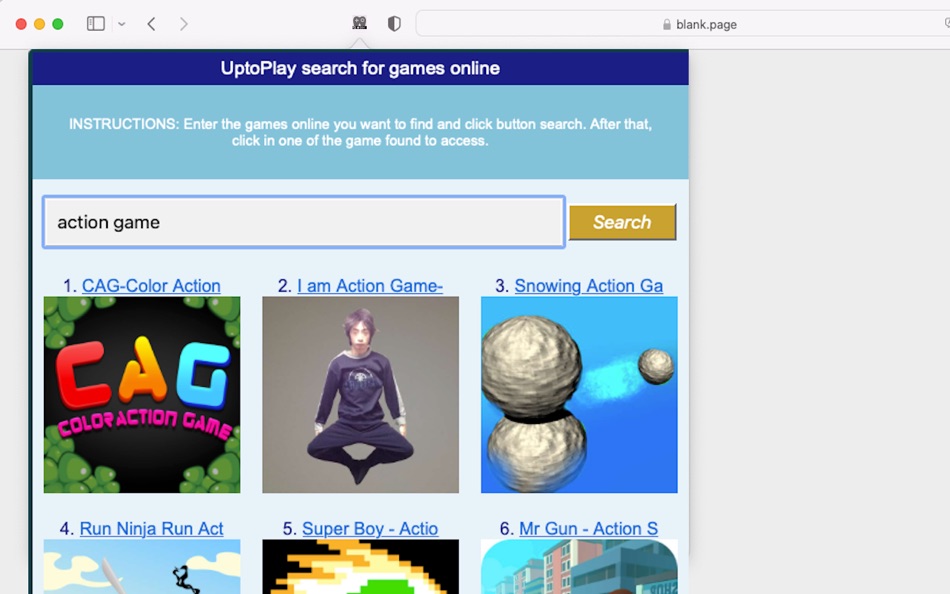 #1. UptoPlay Search games online (macOS) 由: SSA