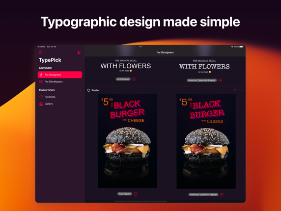 TypePick - Compare Fonts iPad screenshot 3 - Graphics & Design app