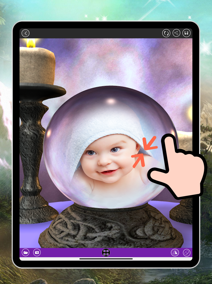 Magic Crystal Ball Photo Frame