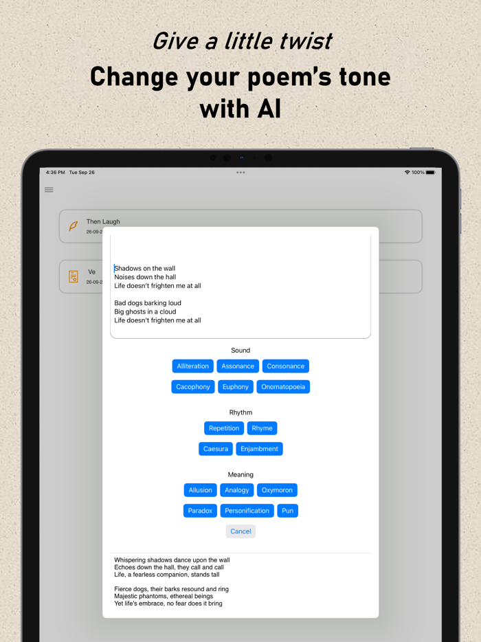 Poetry Writing App  Guide
