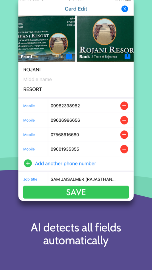 #2. Business card reader + Scanner (iOS) 由: Sounak Sarkar