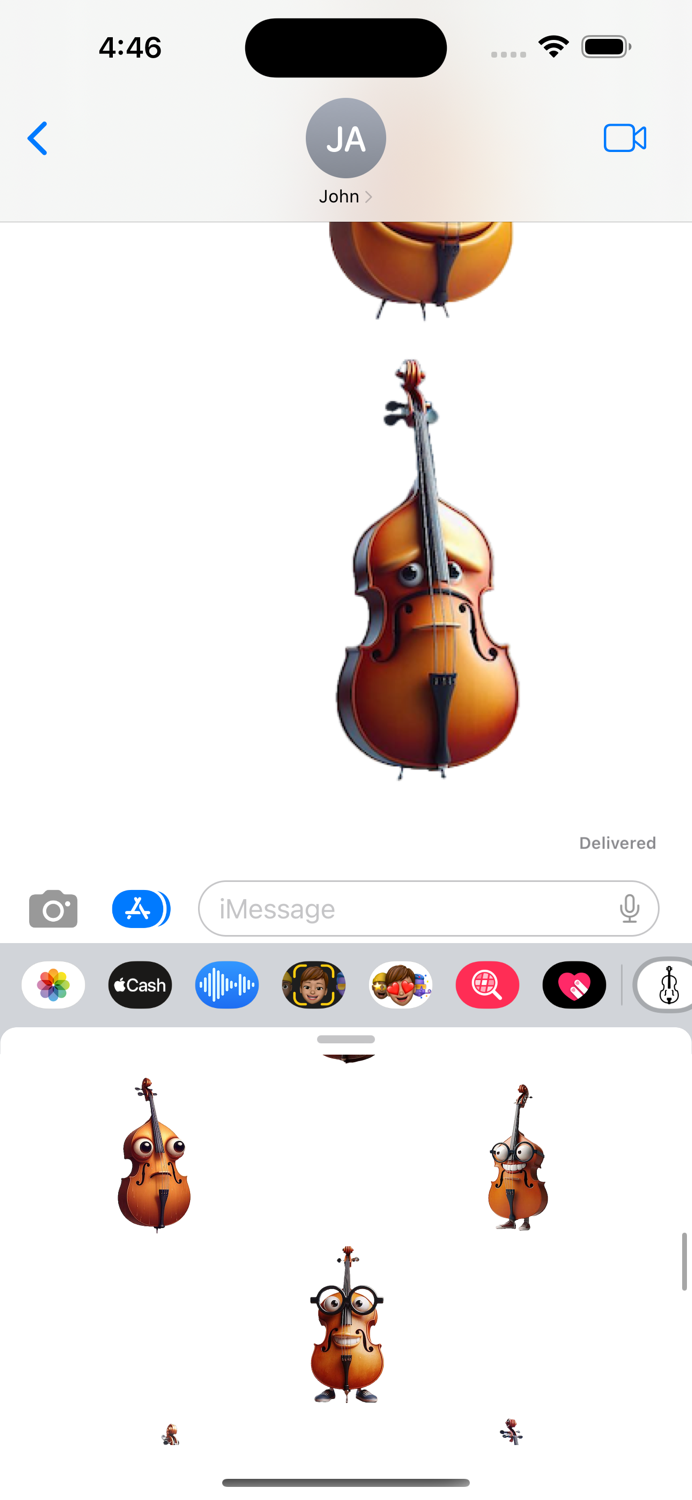 Double Bass Stickers