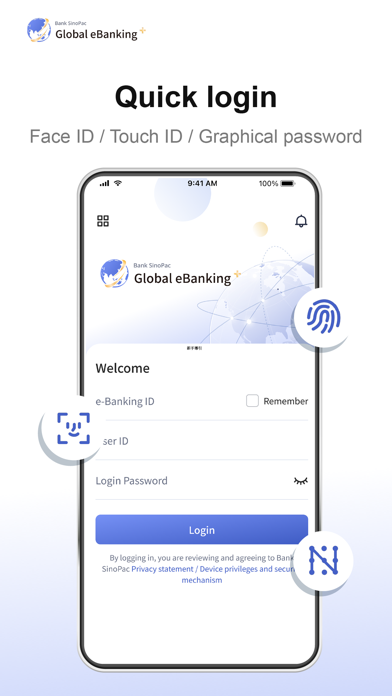 Bank Sinopac Global eBanking+ Screenshot