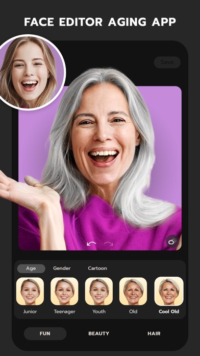 FaceLab: Face Editor, Age Swap Screenshot on iOS