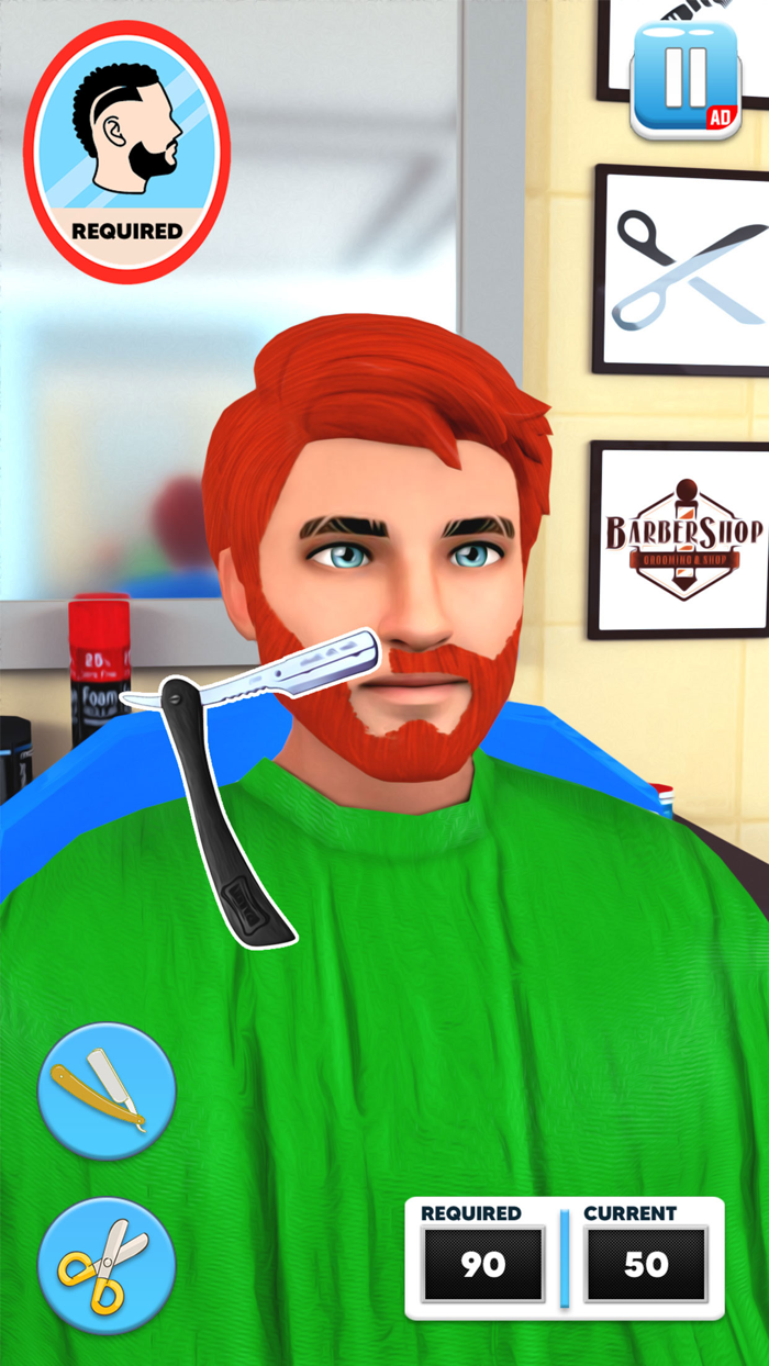 Barber Shop Hair Cutting Games