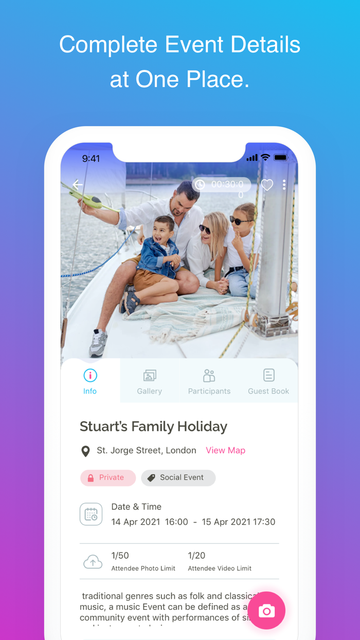 WeSnapThat Share and Join events