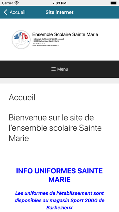 Collège Ste Marie Barbezieux Screenshot