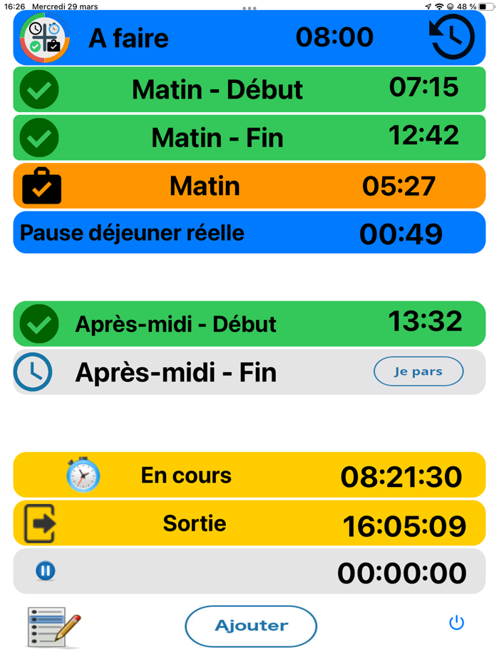 Gestion Quotidienne du Travail