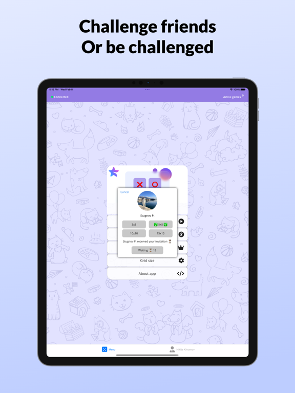 Tic-Tac-Toe (Xs & Os) online iPad screenshot 5 - Games app