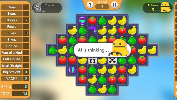 Yatzy Puzzle Dice Random Roll