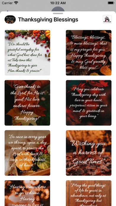 Thanksgiving Blessings Screenshot